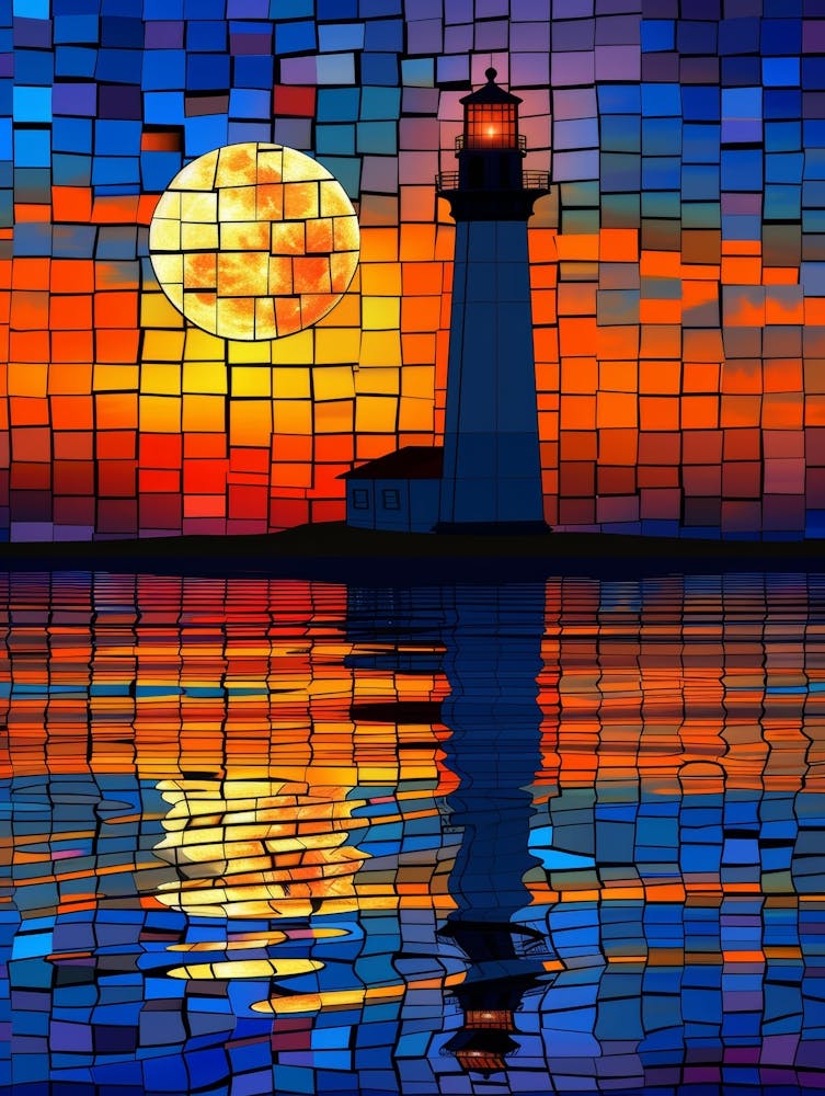 Lighthouse At Sunset 16