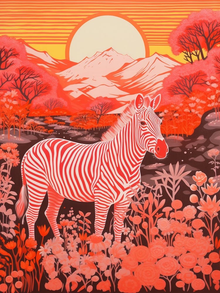 Red Sunset Zebra