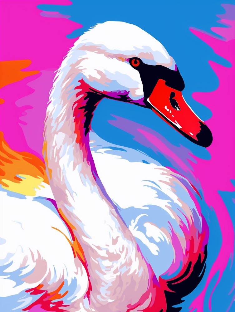 Andy Warhol Style Bird Swan 3