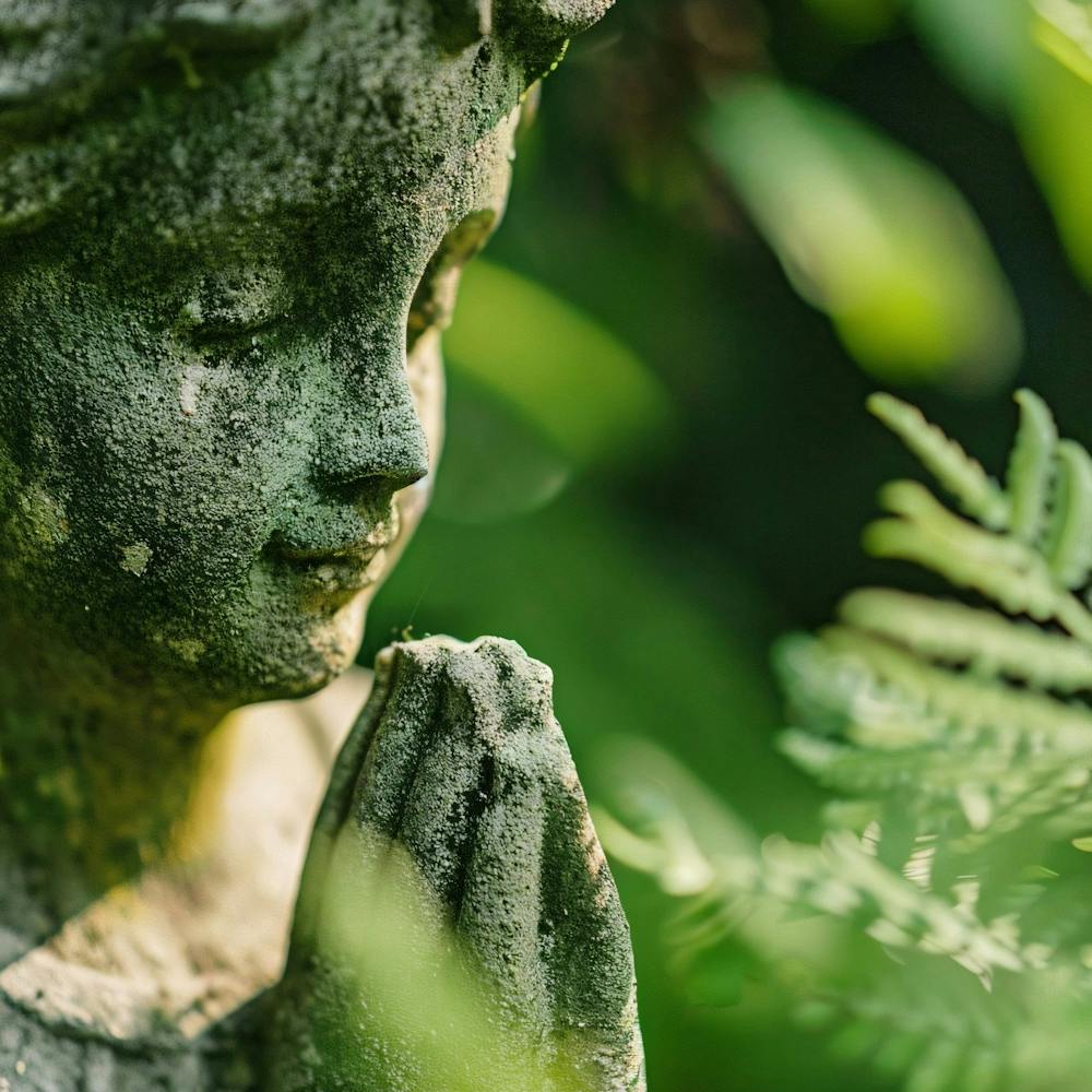 Angel Praying In The Garden