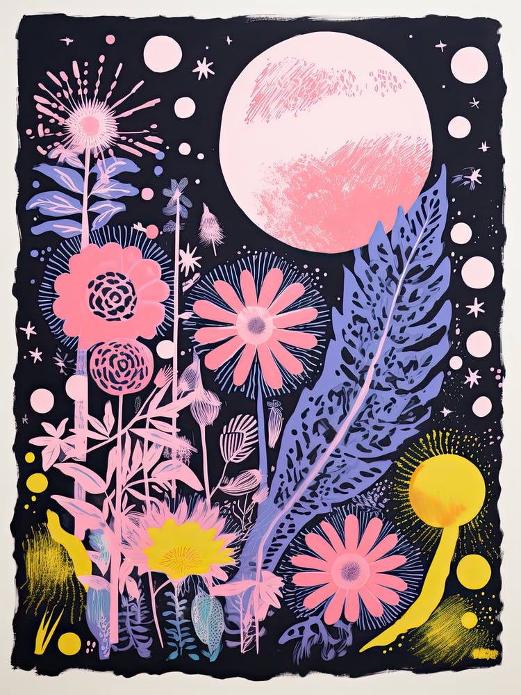 Abstrakte Landschaft Risograph Stil 36