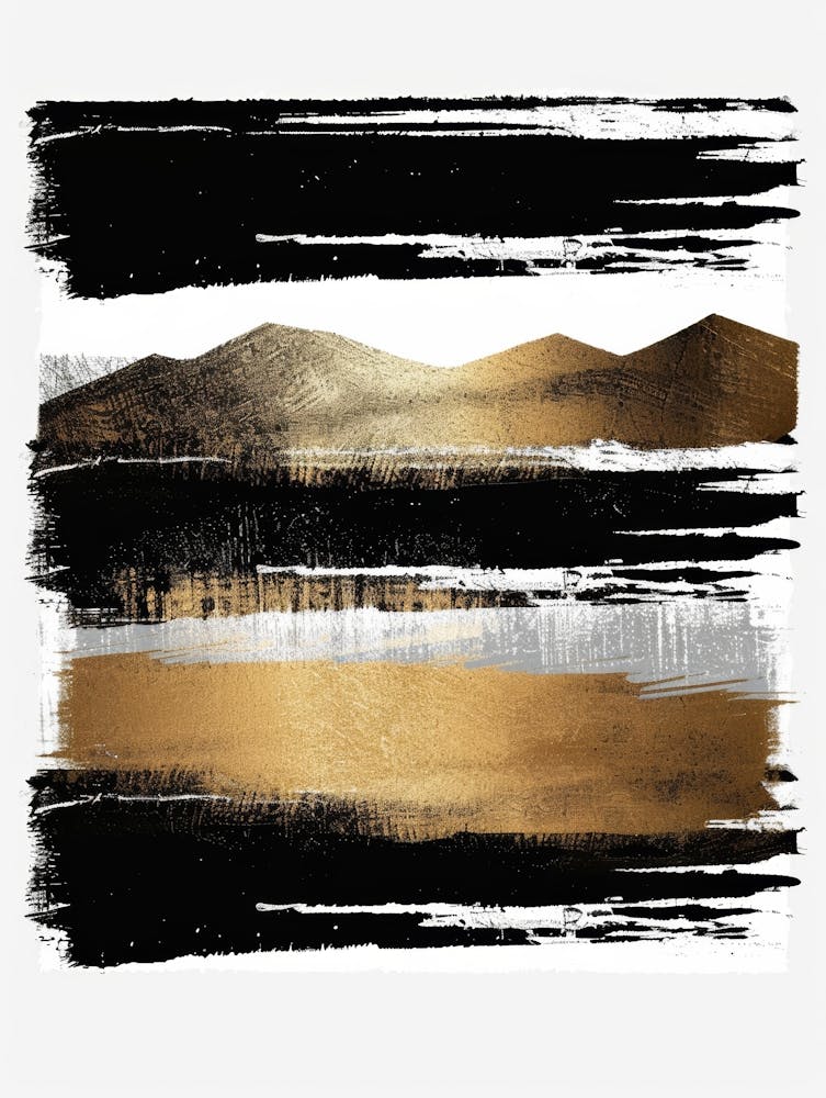 Gold And Black Canvas Print 41