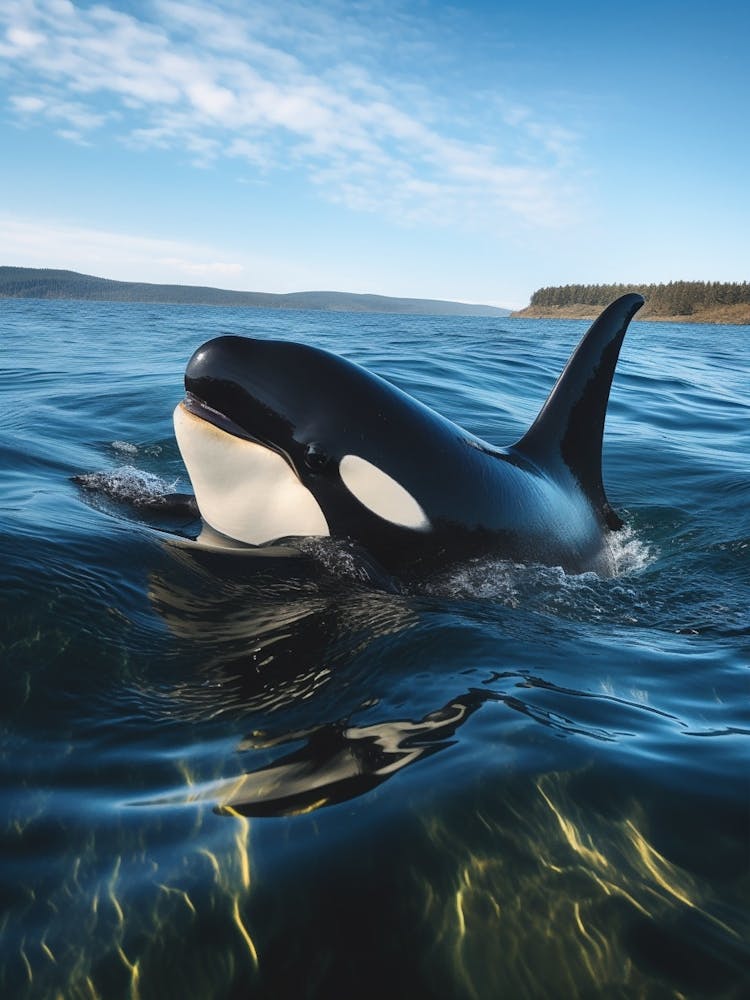 Realistic Photography Of Orca Whale Coming Out Of Ocean 3