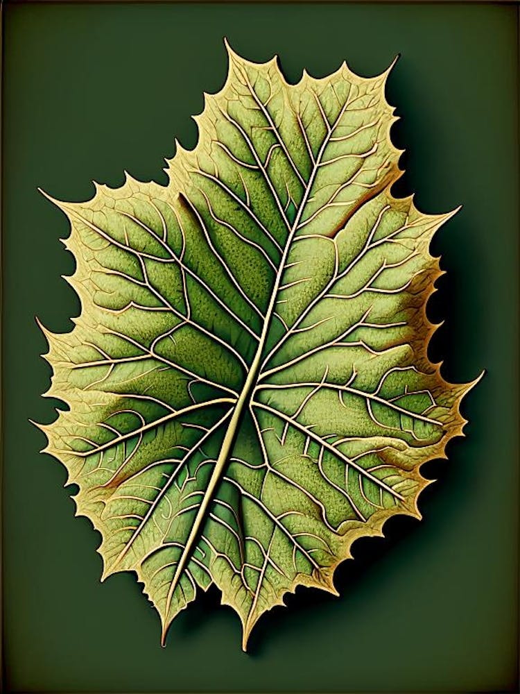 Sycamore Leaf Vintage Botanical 3