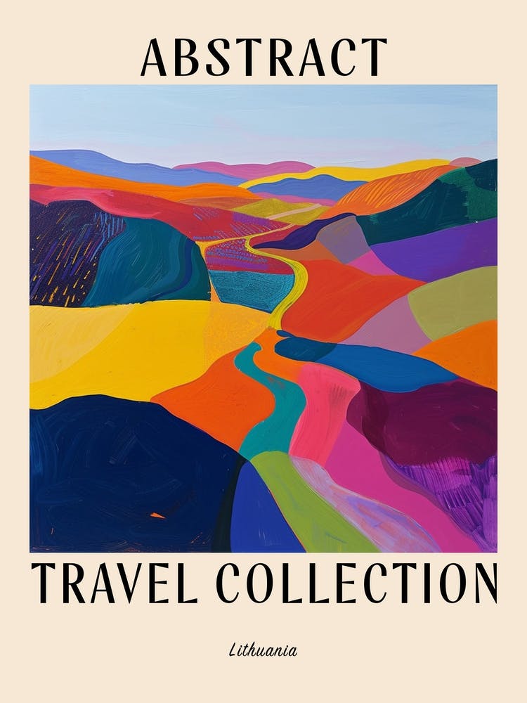 Abstract Travel Collection Poster Lithuania 3