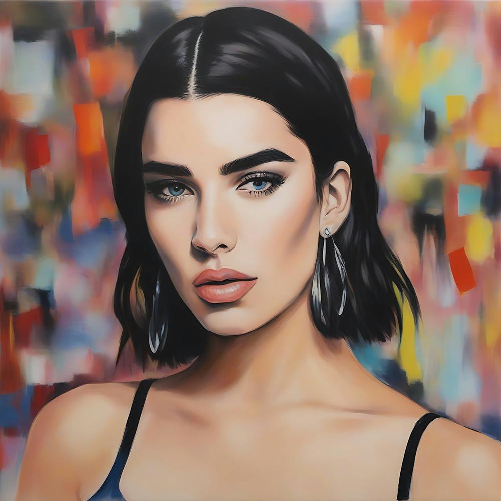 Dua Lipa abstrakte Kunst