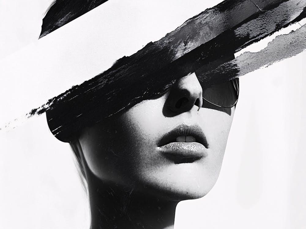 Black And White Portrait Of A Woman 5