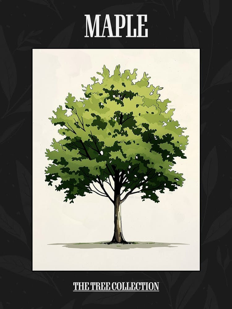 Maple Tree Pixel Illustration 2 Poster