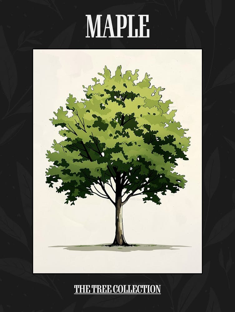 Maple Tree Pixel Illustration 2 Poster