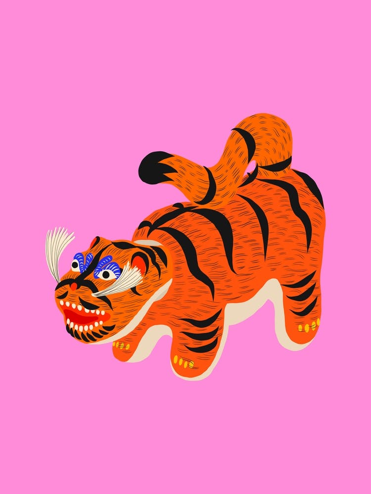 Hariko No Tora Pink Tiger Doll