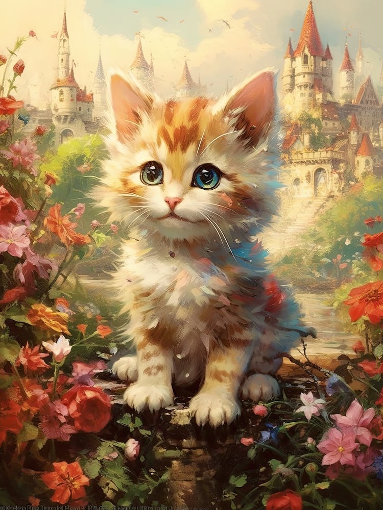 Cute Fantasy Vintage Kitten Kitsch 1
