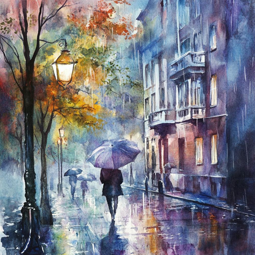 Aquarell Regentag 8