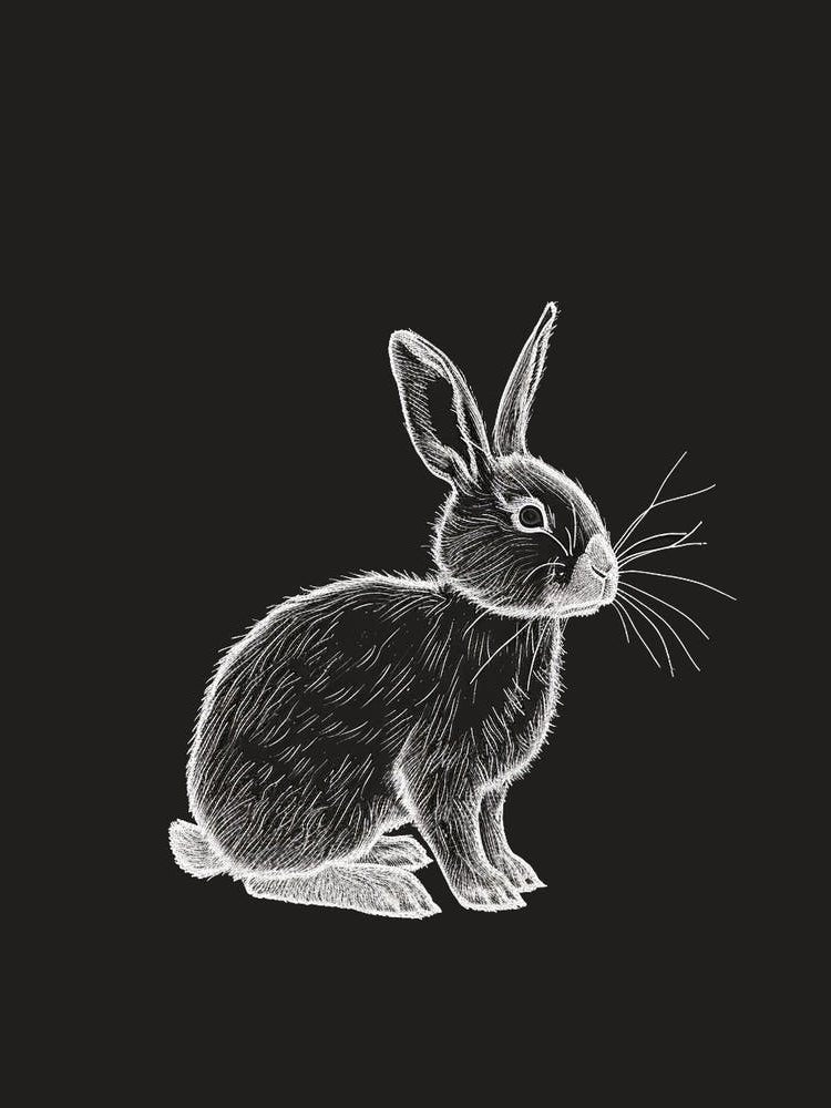 Mini Sable Rabbit Minimal Illustration 2