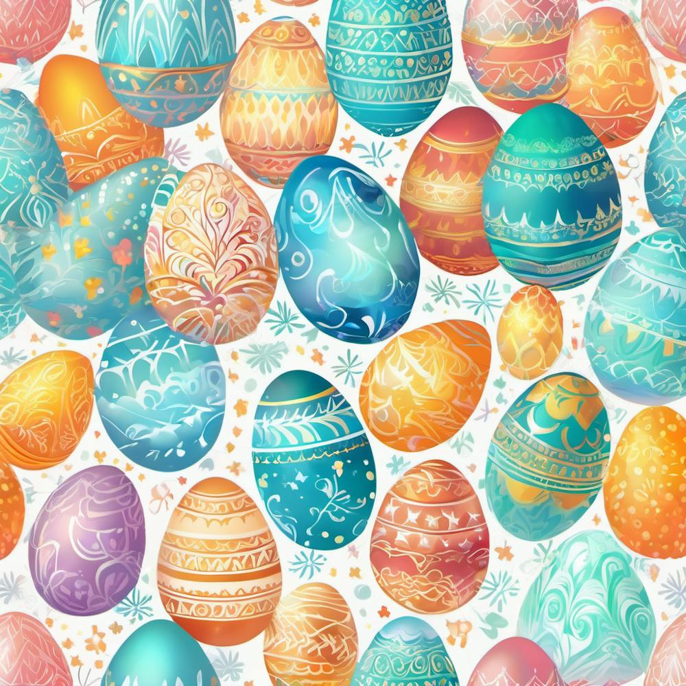 seamless easter eggs pattern 9