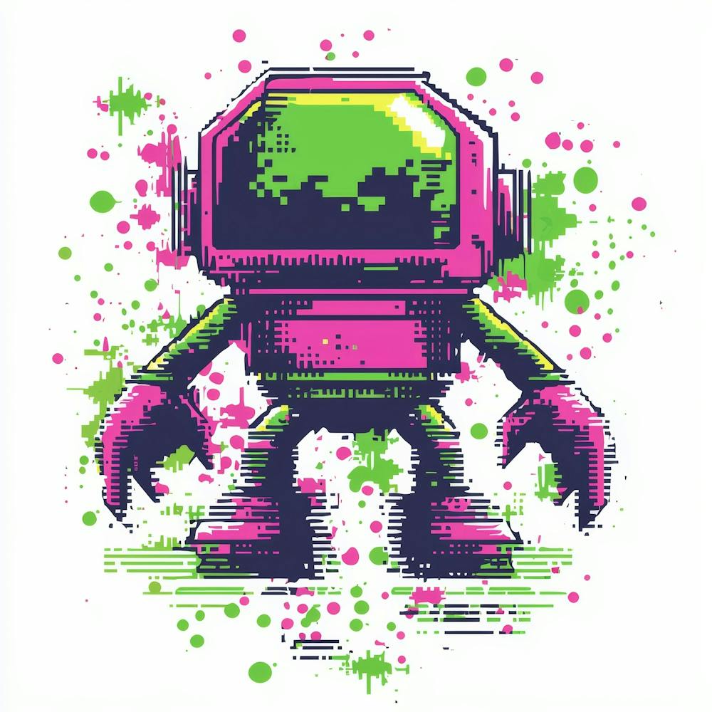 Design Retro 8 Bit Space Invader Charact