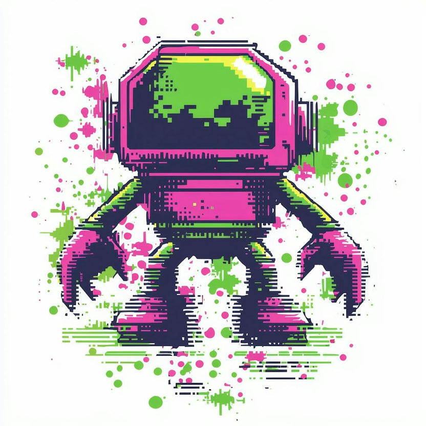 Design Retro 8 Bit Space Invader Charact