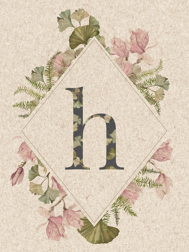 Floral Monogram H