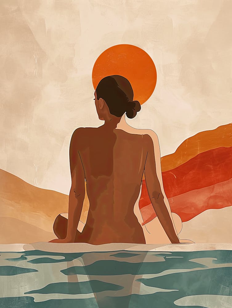 Nude Woman In The Water, Boho