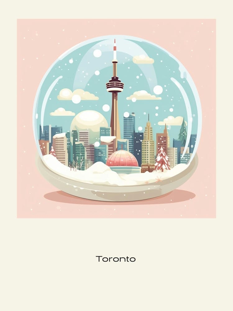 Toronto Canada Snowglobe Poster