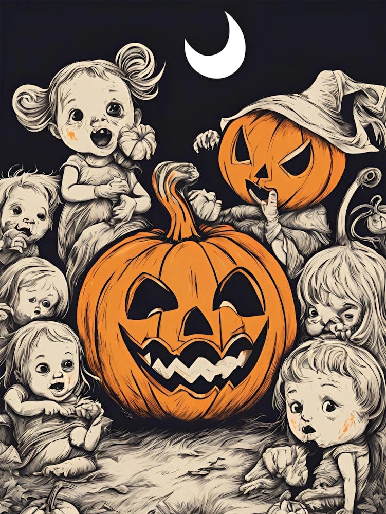 Gruseliger Kürbisbeet Halloween