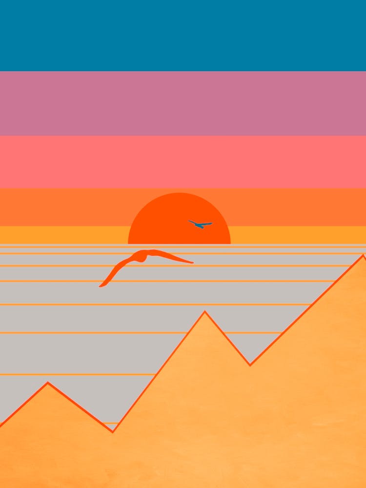 Minimalistischer Sonnenuntergang 17