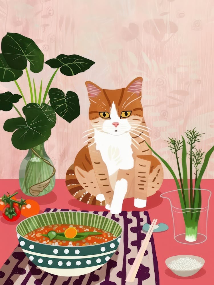 Cat And Soup