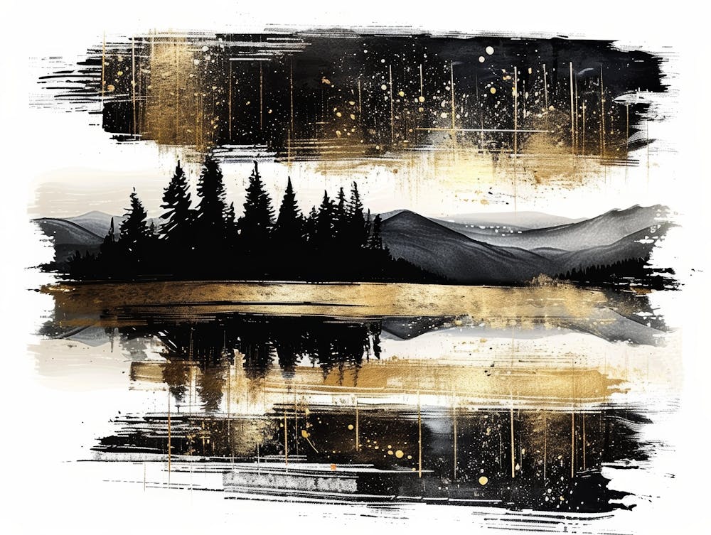 Gold And Black Painting 6