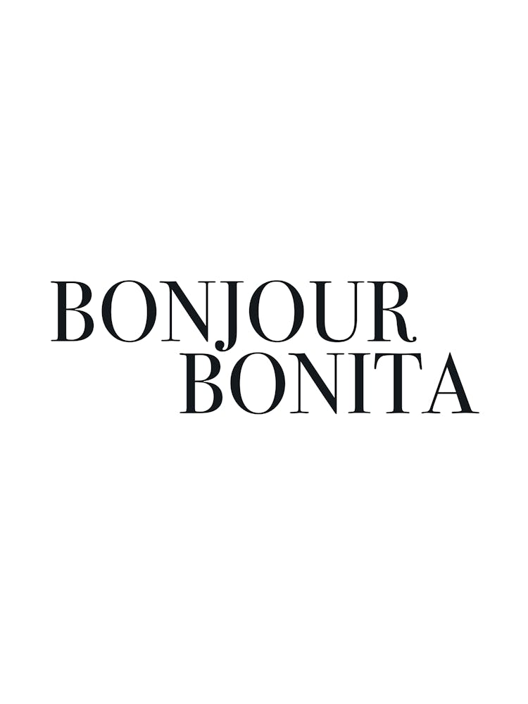 Bonjour Bonita