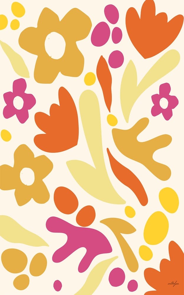 Flower Cutout Pink Orange
