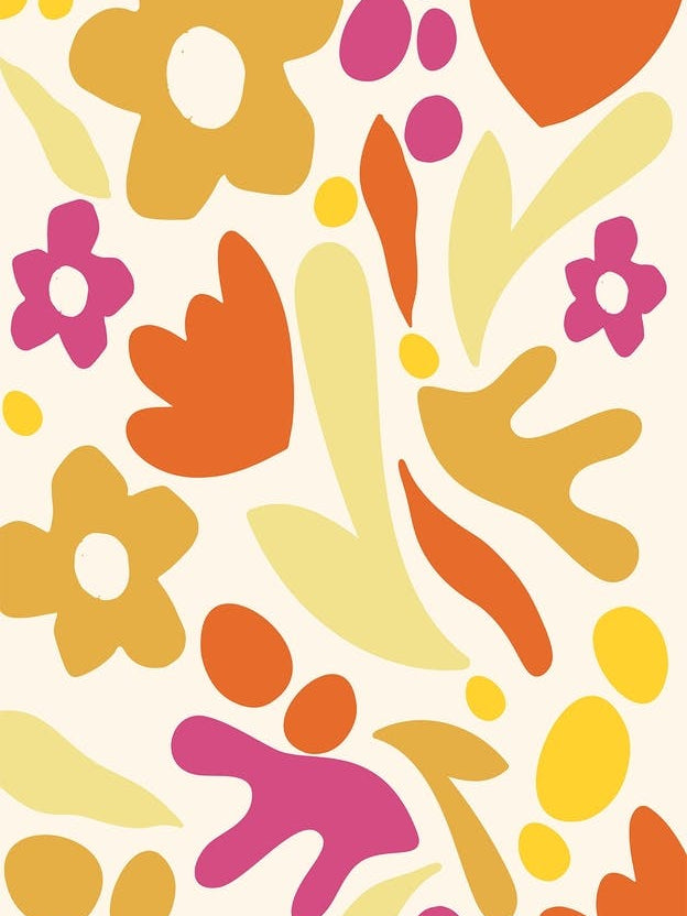 Flower Cutout Pink Orange