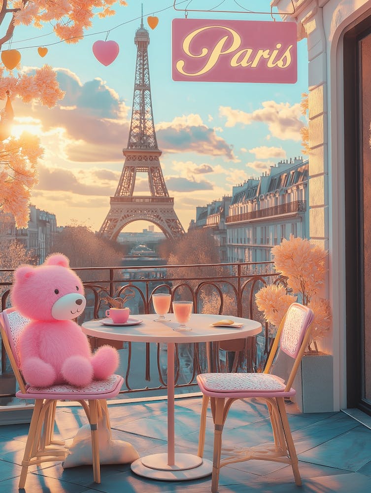 Paris - Eiffel Tower Travel Poster