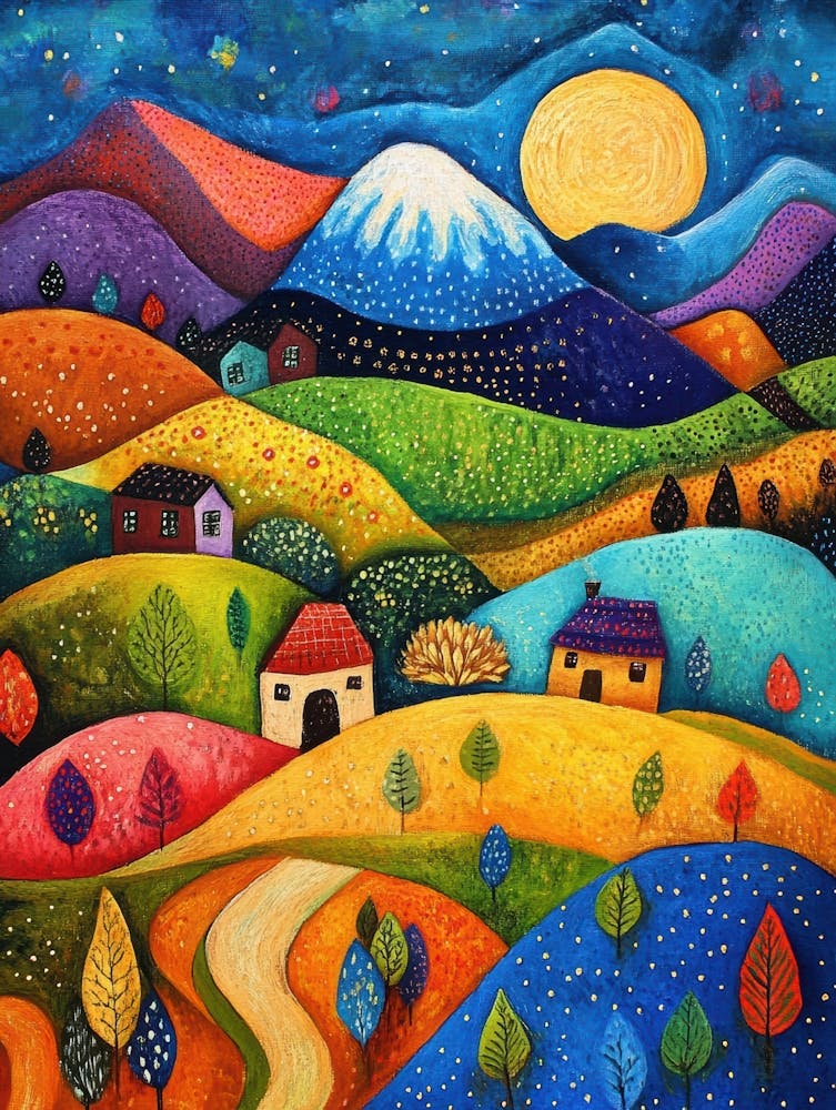 Bunte Berglandschaft 11