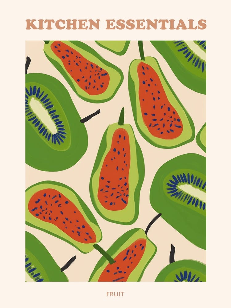 Abstract Fruit Pattern Illustration 1 Poster 3