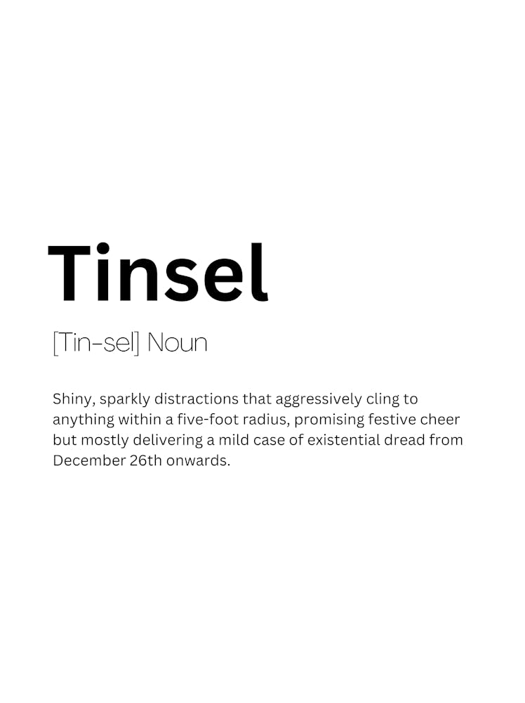 Tinsel Definition Meaning
