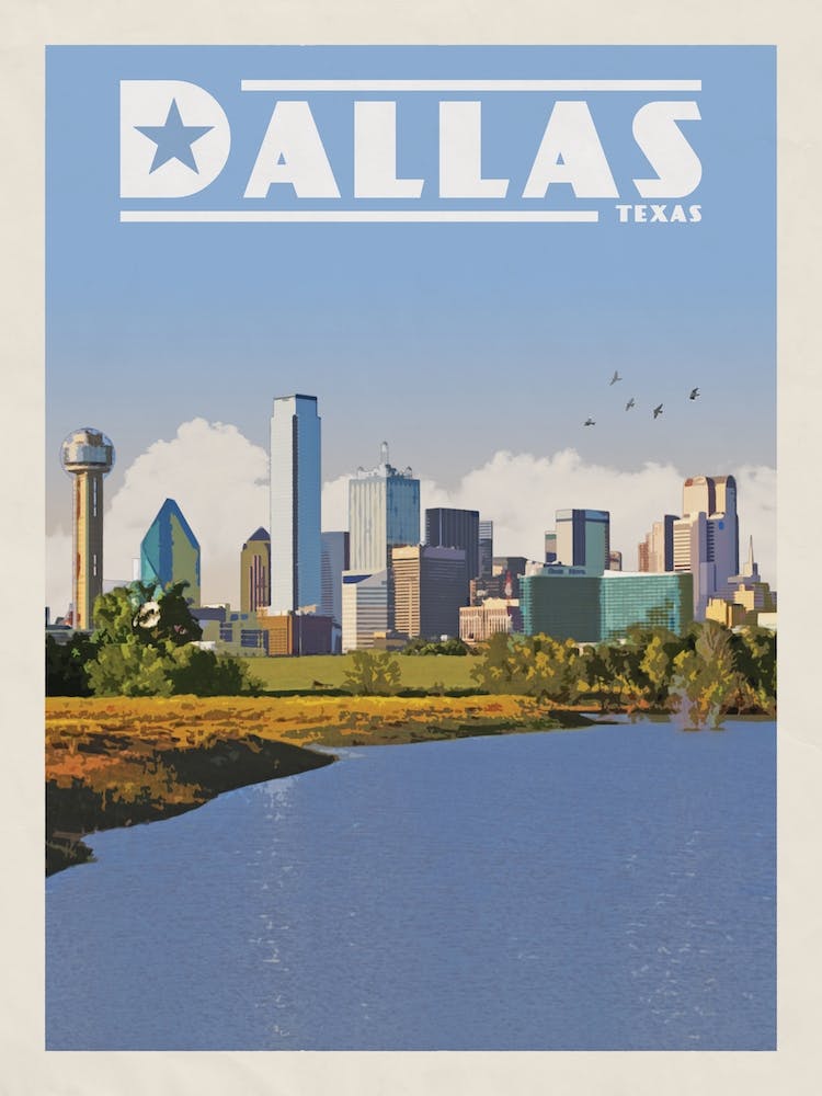 Dallas Texas Travel Poster