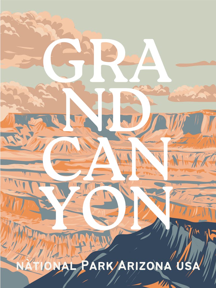Grand Canyon National Park | Desert Landscape Scenery | Arizona Travel Wall
