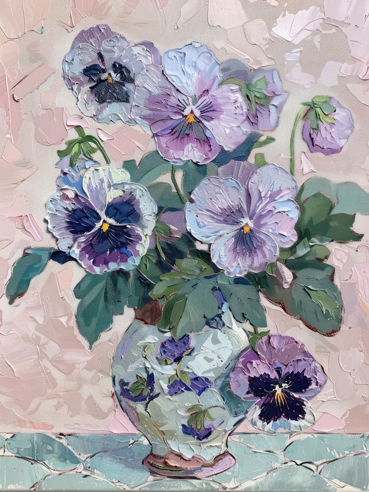 A World Of Flowers Pansies 3 Painting