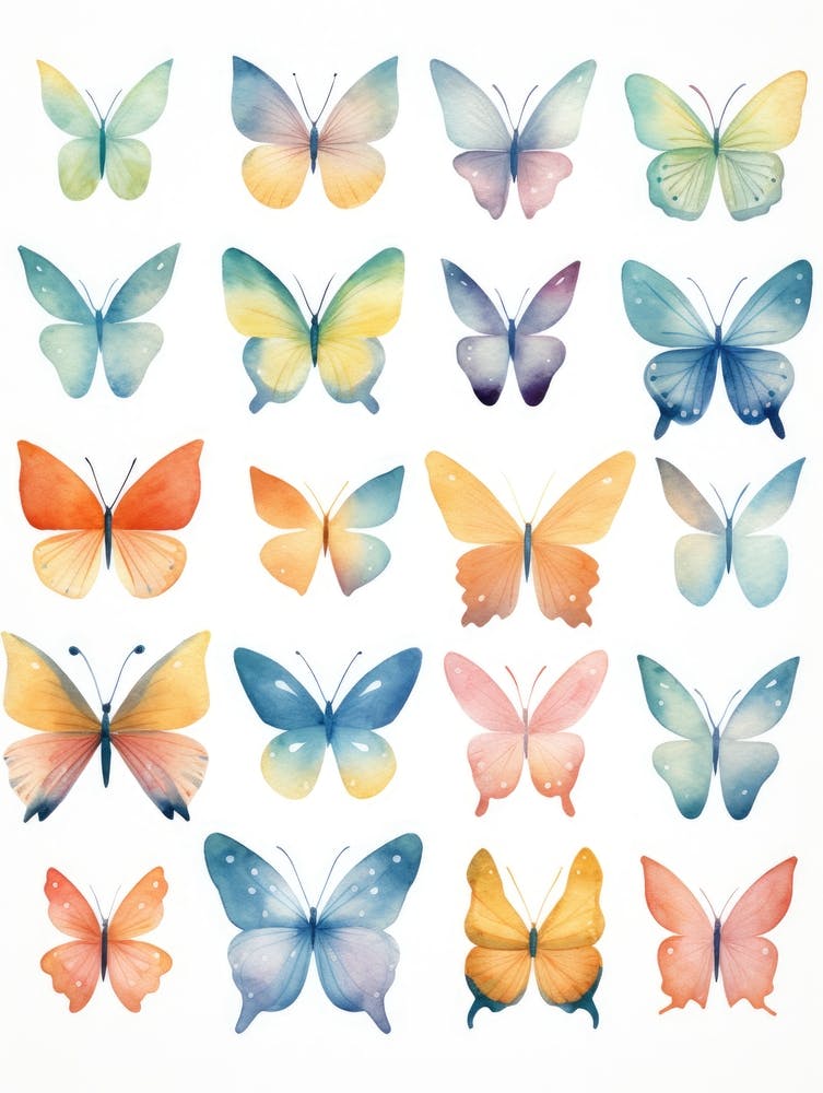 Watercolor Butterflies 14