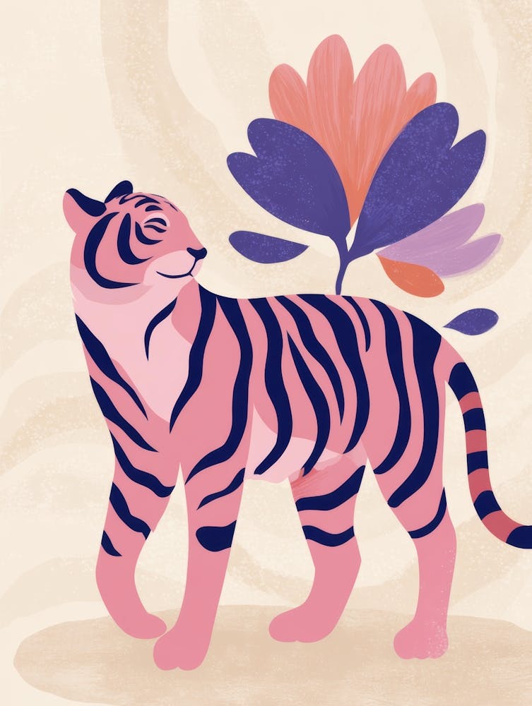 Tiger With Flowers 9