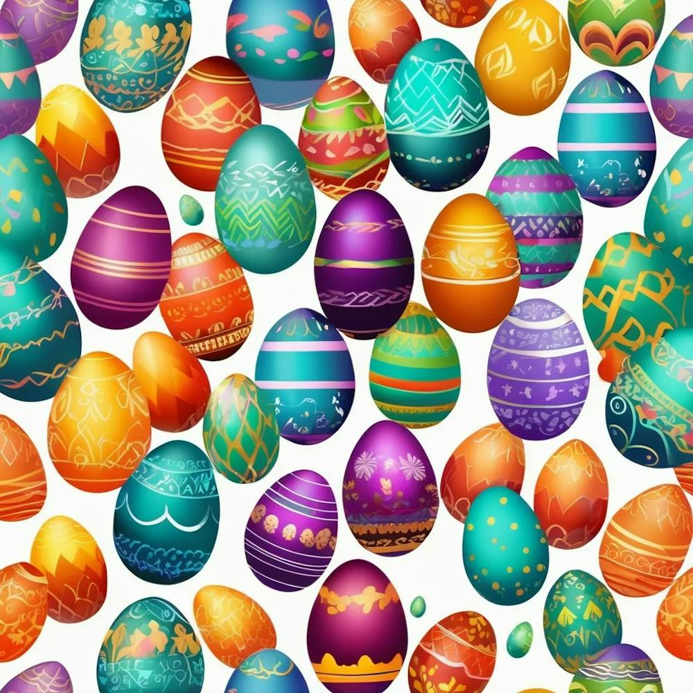 seamless easter eggs pattern 5