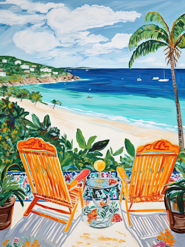 Shoal Bay, Anguilla, Matisse And Rousseau Style 3