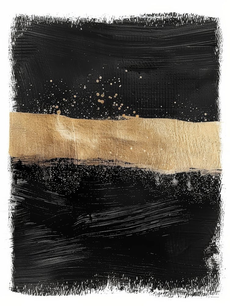 Gold And Black Canvas Print 46