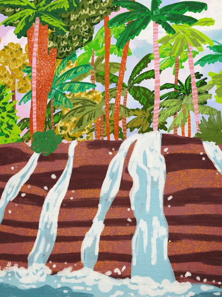 Waterfall In The Jungle