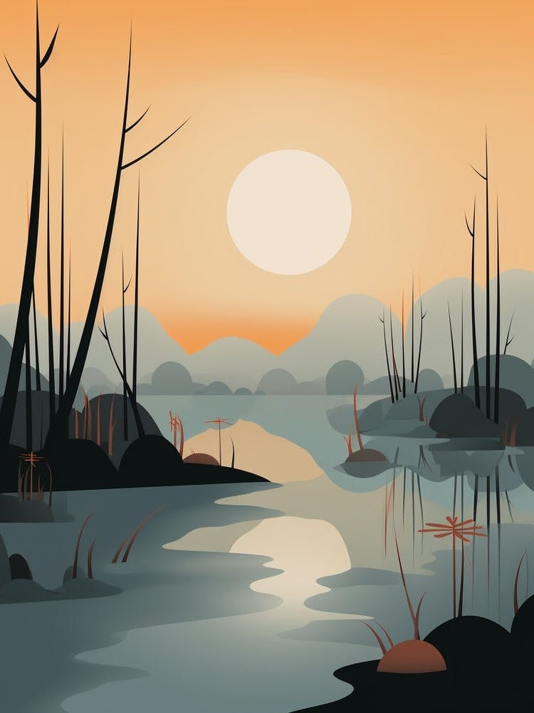 Wetlands Abstract Minimalist 2