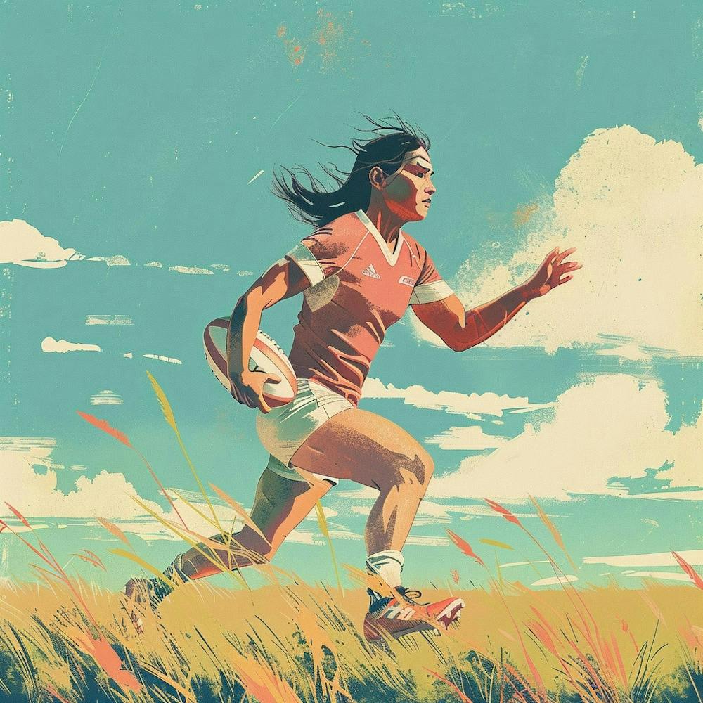 Rugby Player In Field