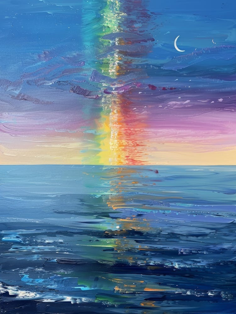 Rainbow Over The Ocean 2