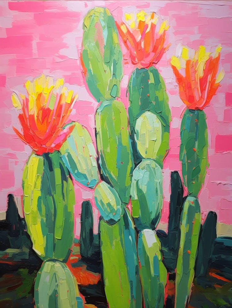 Kaktus-Gemälde Moon Cactus 2 Art Print by Botanic Studio – Fy!
