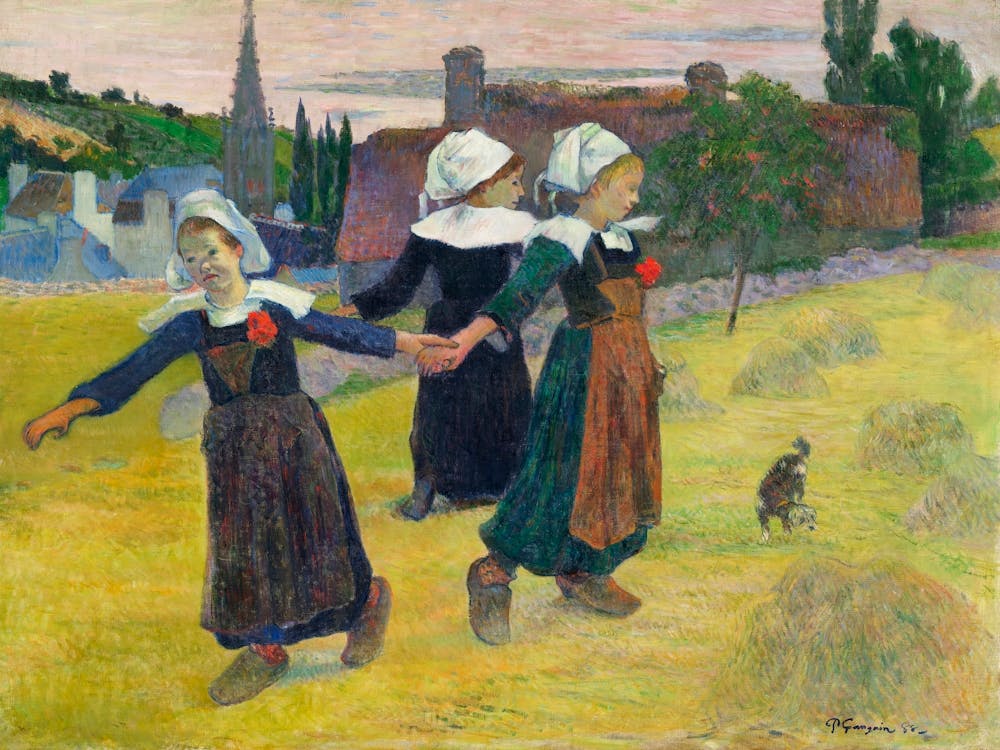 Breton Girls Dancing, Pont Aven (1888), Paul Gauguin