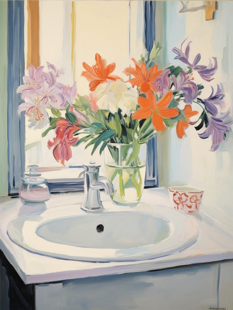 A Vase With Columbine, Flower Bouquet 2