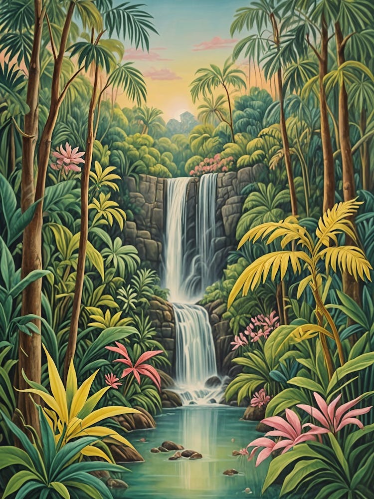 Tropical Waterfall In The Jungle no1